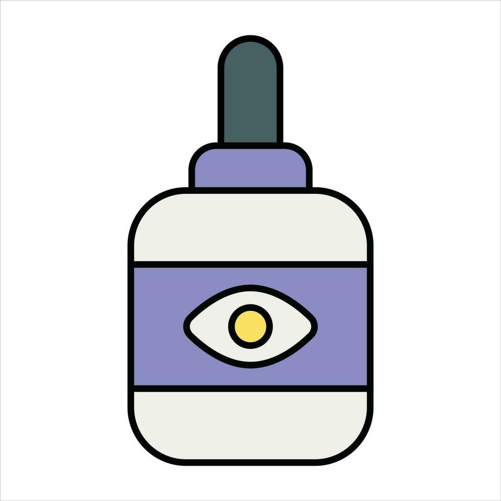 eye drop color icon design style vector