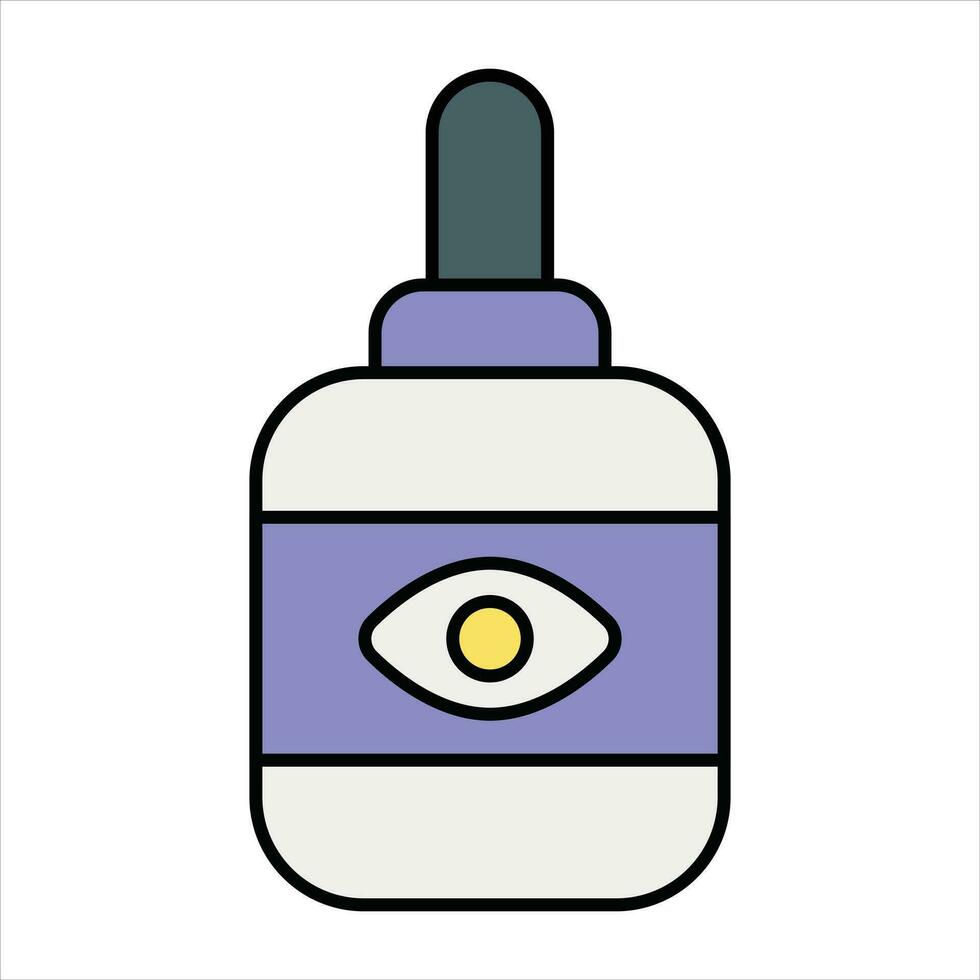 eye drop color icon design style vector