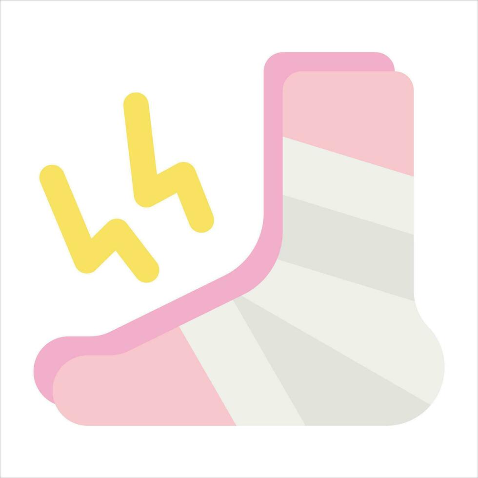 foot plastered flat icon design style vector