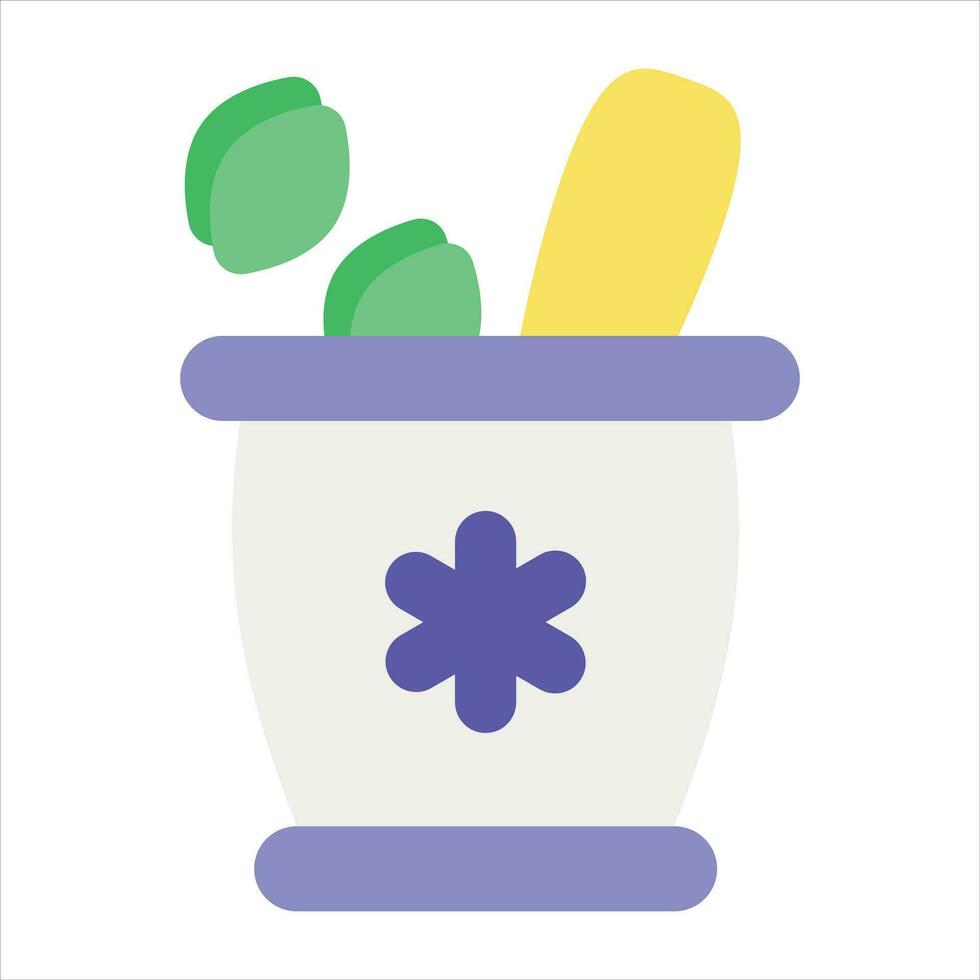 herbal medicine flat icon design style vector