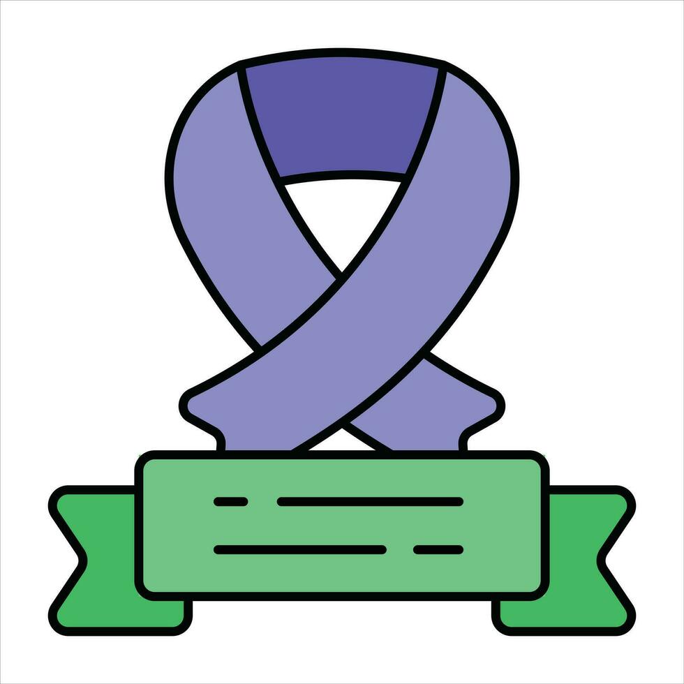 awarness ribbon color icon design style vector