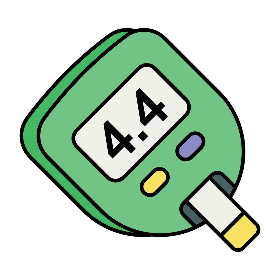 glucometer color icon design style vector