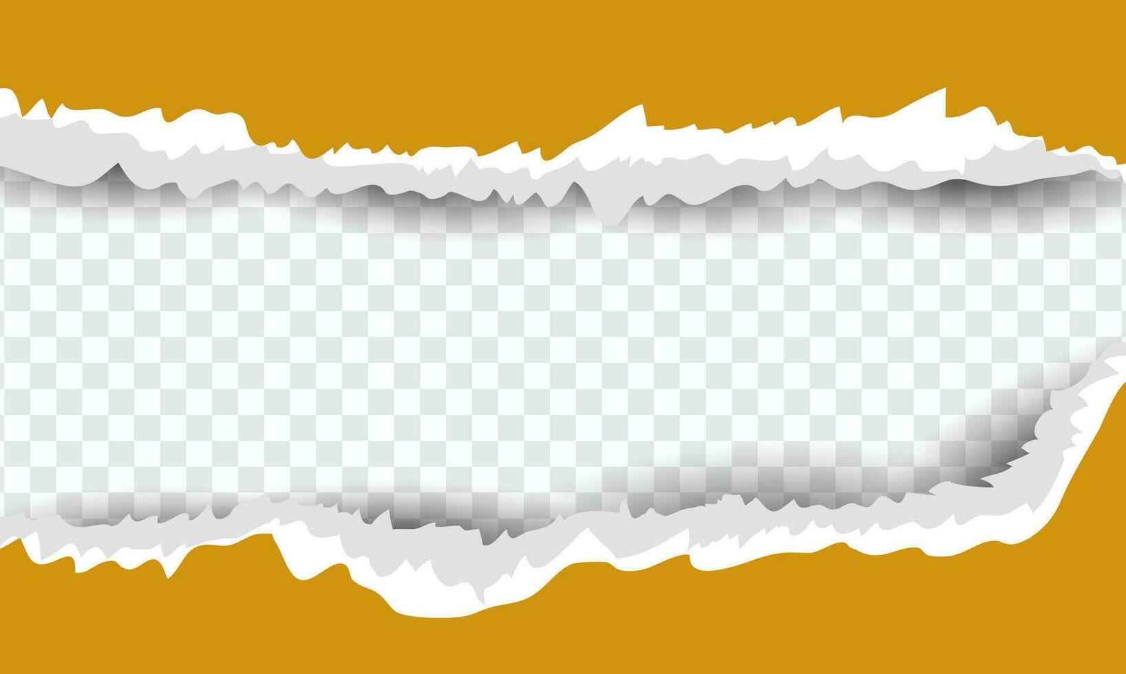 Torn paper with space for your message on transparent background. Vector illustration