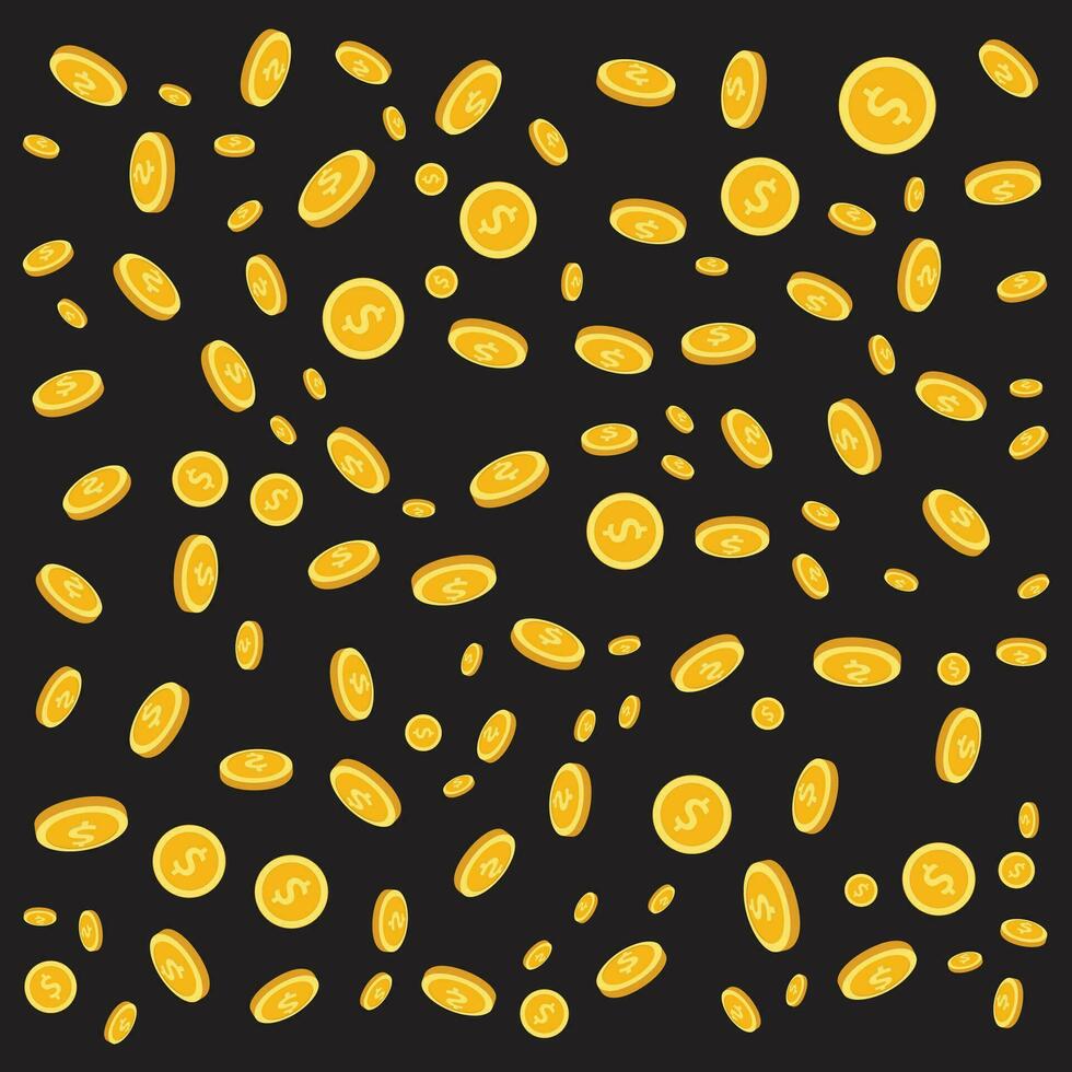 Background money gold coin vector. vector