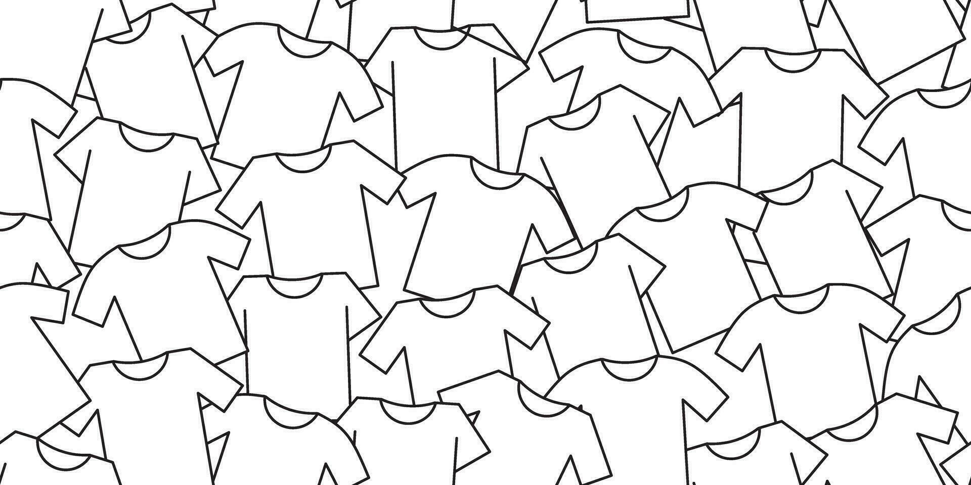 black white t shirts seamless pattern vector