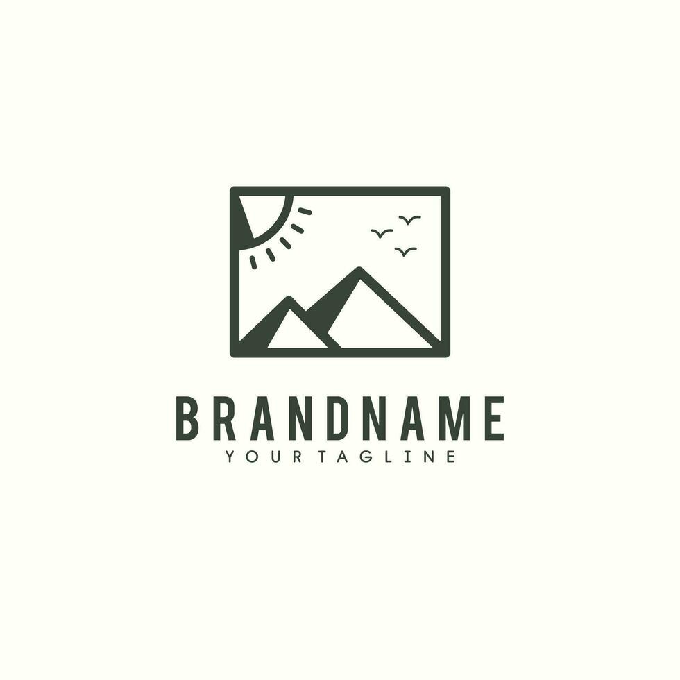 Landscape logo design illustration vector template