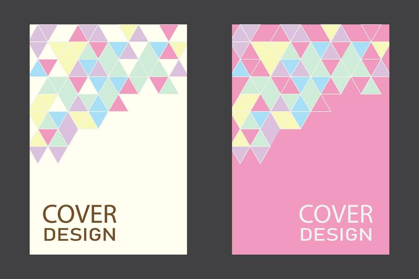 Abstract cover polygonal design set of banner vector illustration