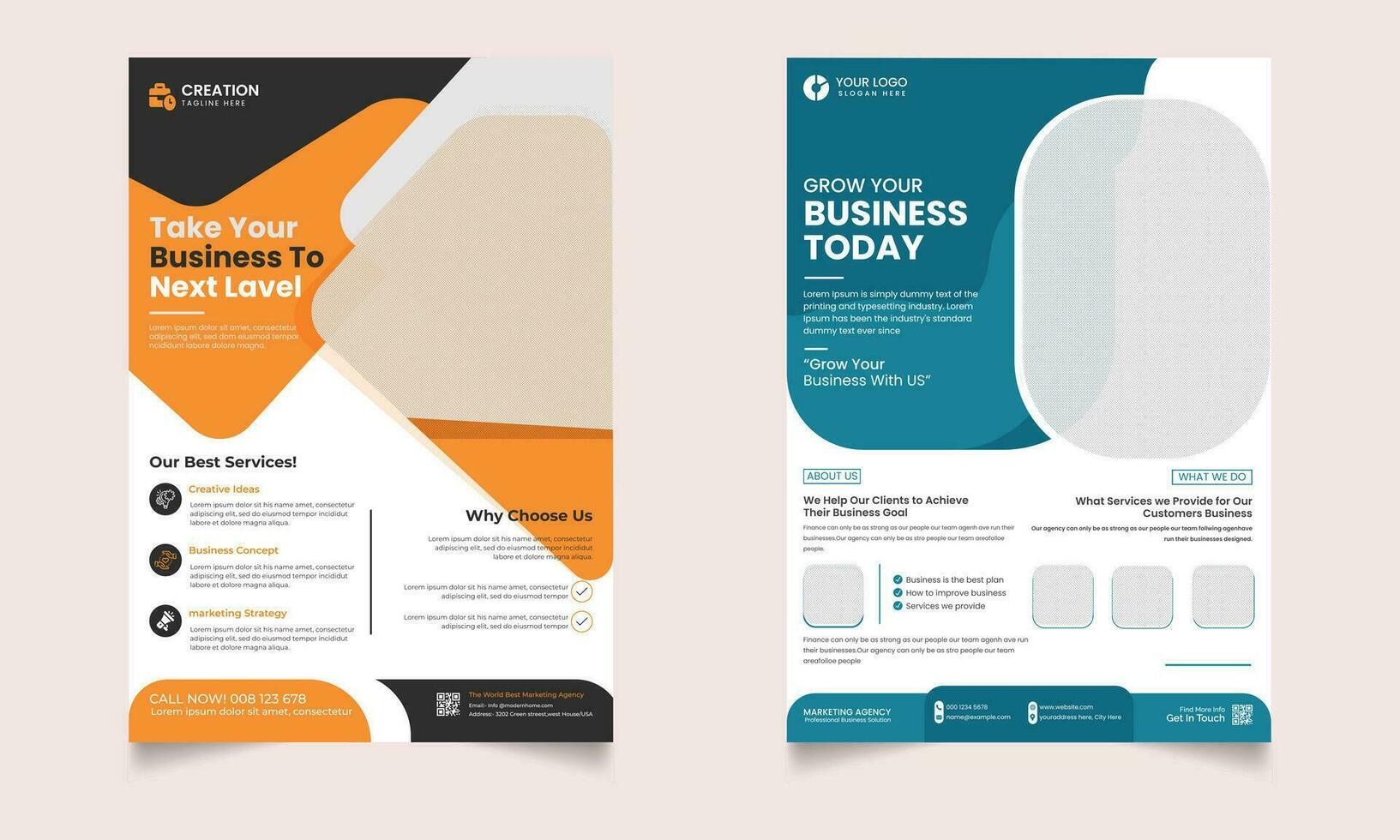 Corporate business flyer design template vector