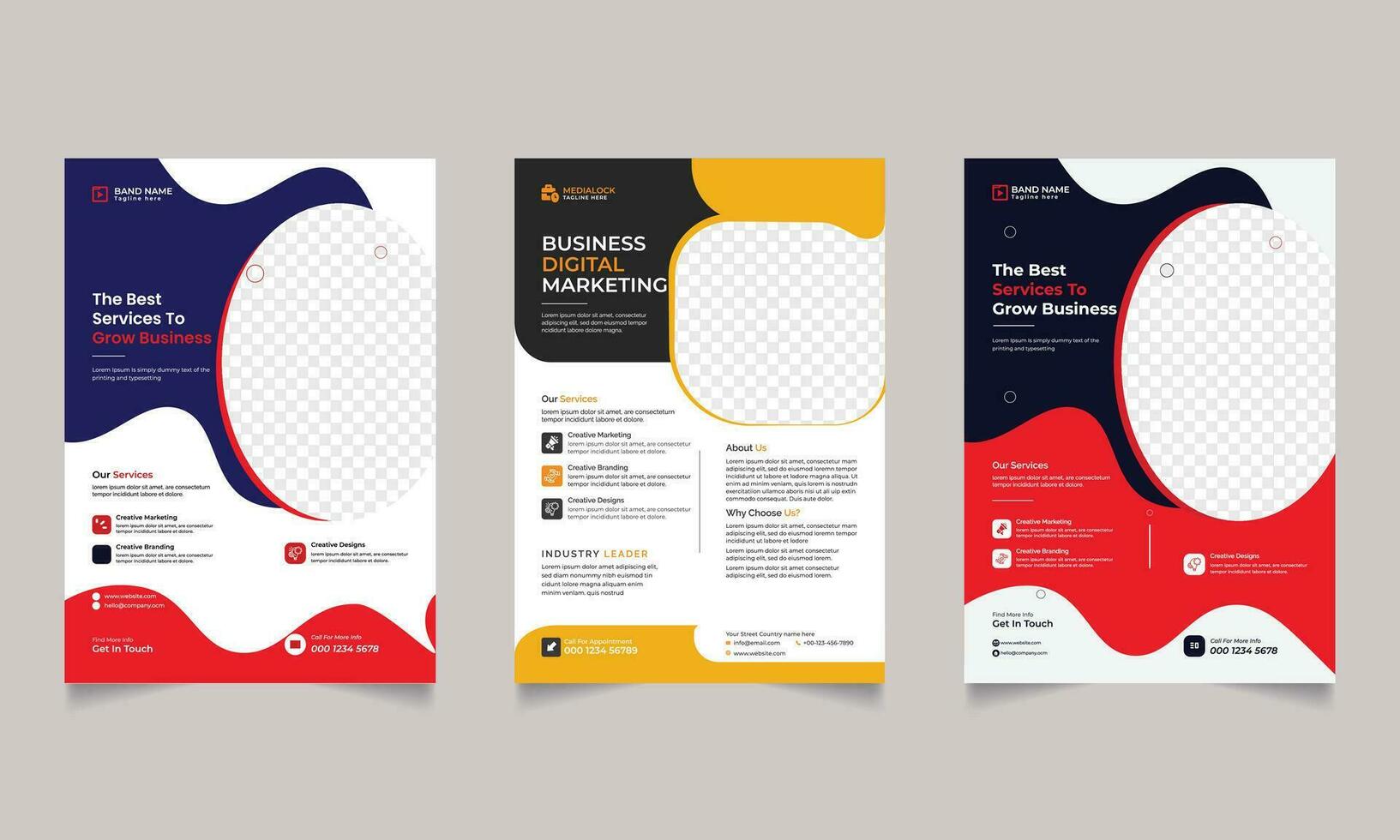 Business flyer design template vector