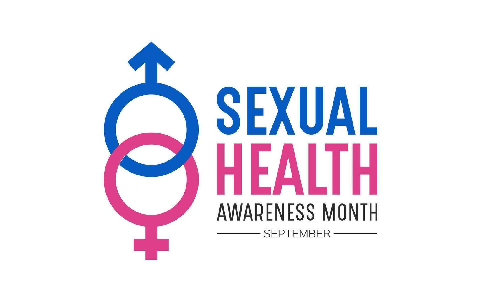 Sexual health awareness month is observed every year in september. September is sexual health awareness month. Vector template for banner, greeting card, poster with background. Vector illustration.