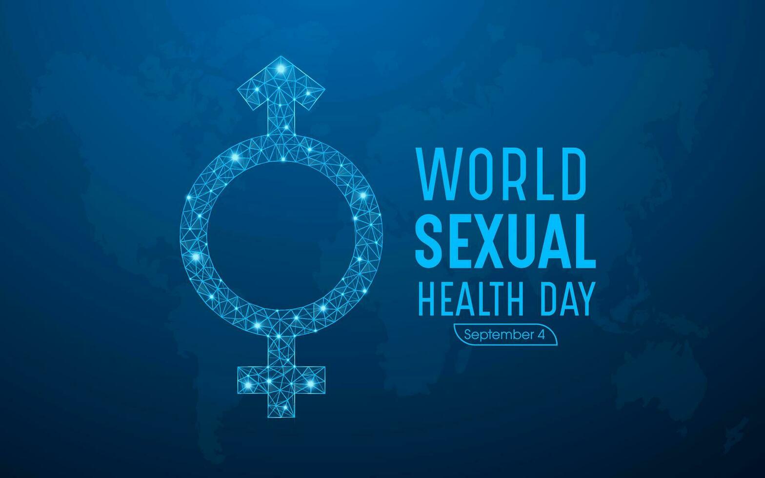 World sexual health day is observed every year in september 4. Low poly style design. Vector template for banner, greeting card, poster with geometric background. Isolated vector illustration.