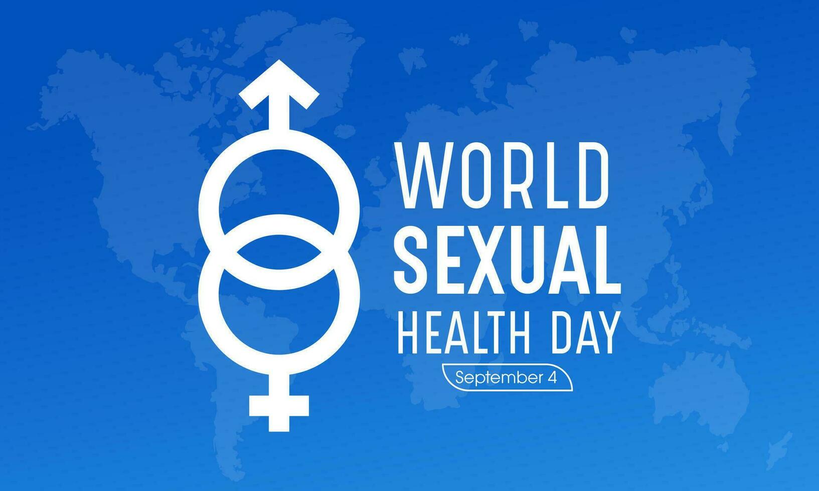 World sexual health day is observed every year in september 4. Vector template for banner, greeting card, poster with background. Vector illustration.