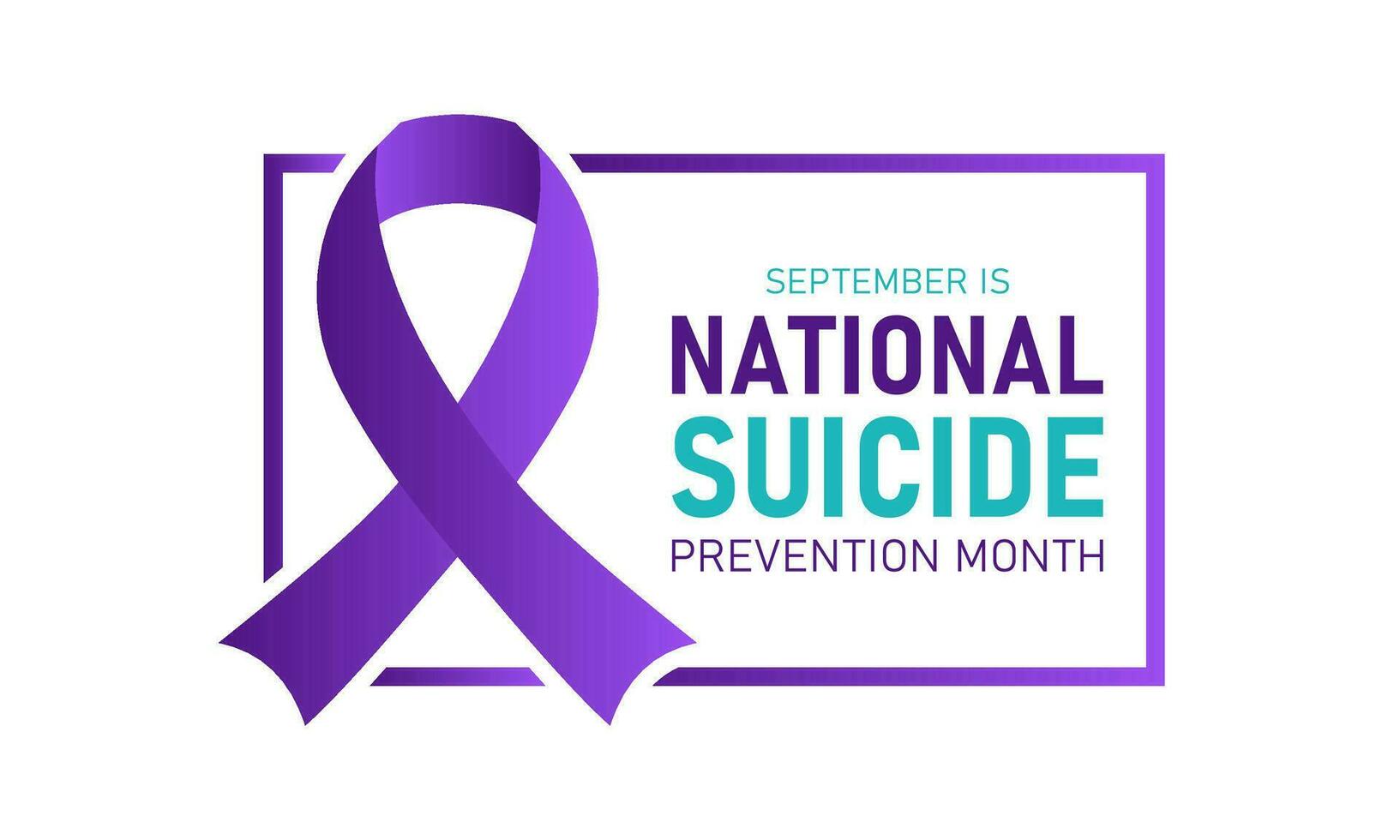 National suicide prevention month is observed every year in september. September is national suicide prevention awareness month. Vector template for banner, greeting card, poster with background.