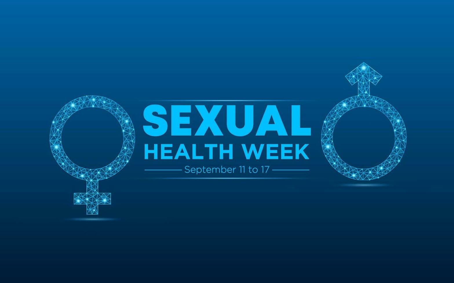 Sexual health week. September is sexual health awareness week. Low poly style design. Vector template for banner, greeting card, poster with geometric background. Isolated vector illustration.