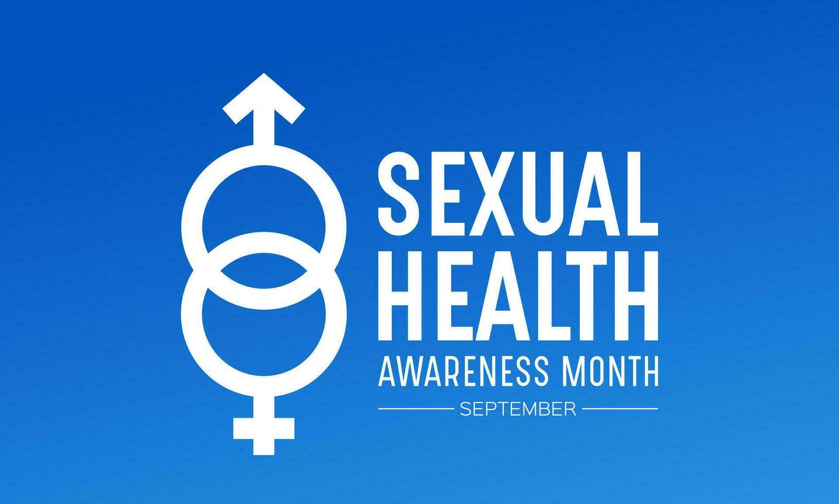 Sexual health awareness month is observed every year in september. September is sexual health awareness month. Vector template for banner, greeting card, poster with background. Vector illustration.