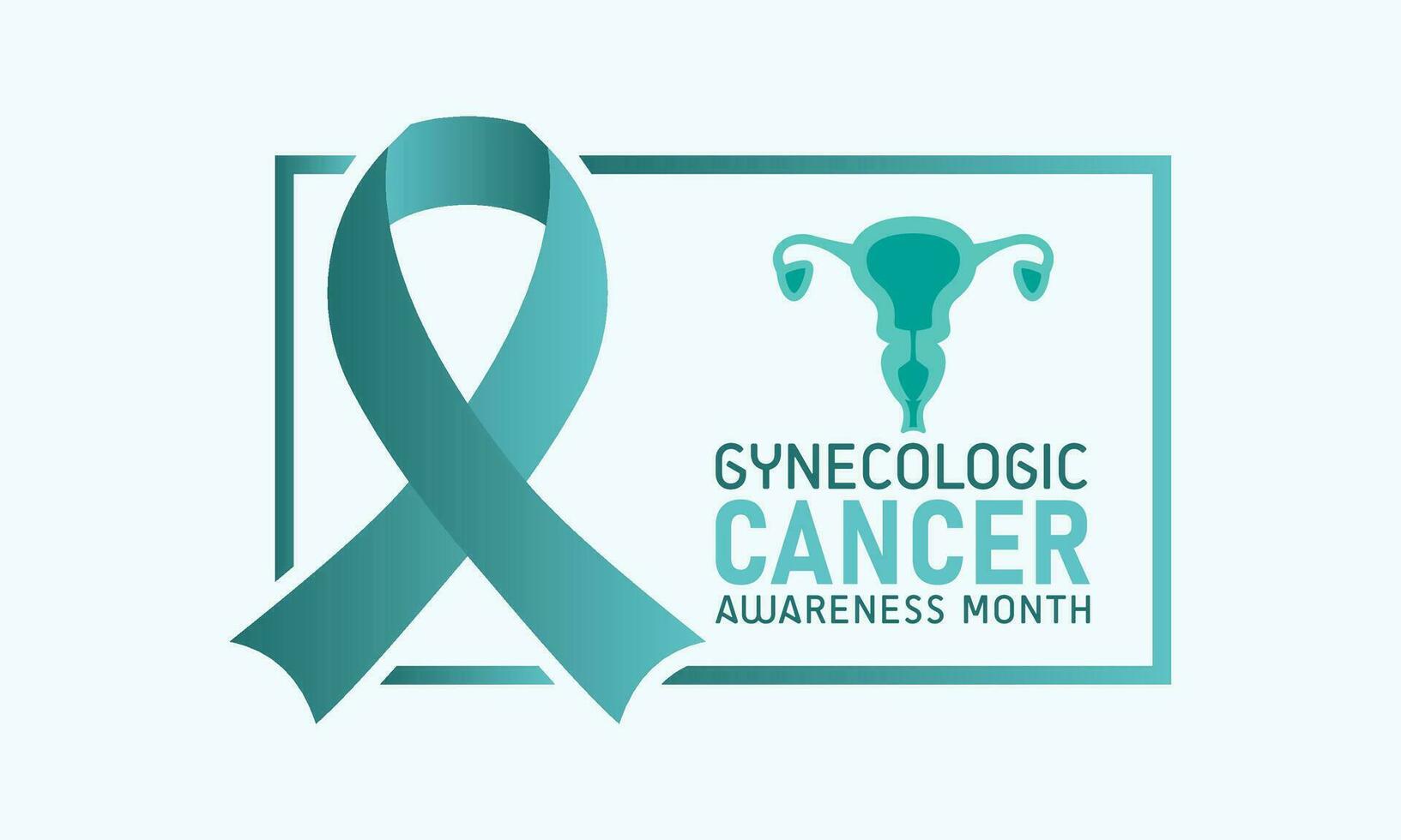 Gynecologic cancer awareness month is observed every year in september. Female reproductive system symbol. Template for banner, card, background. Vector illustration.