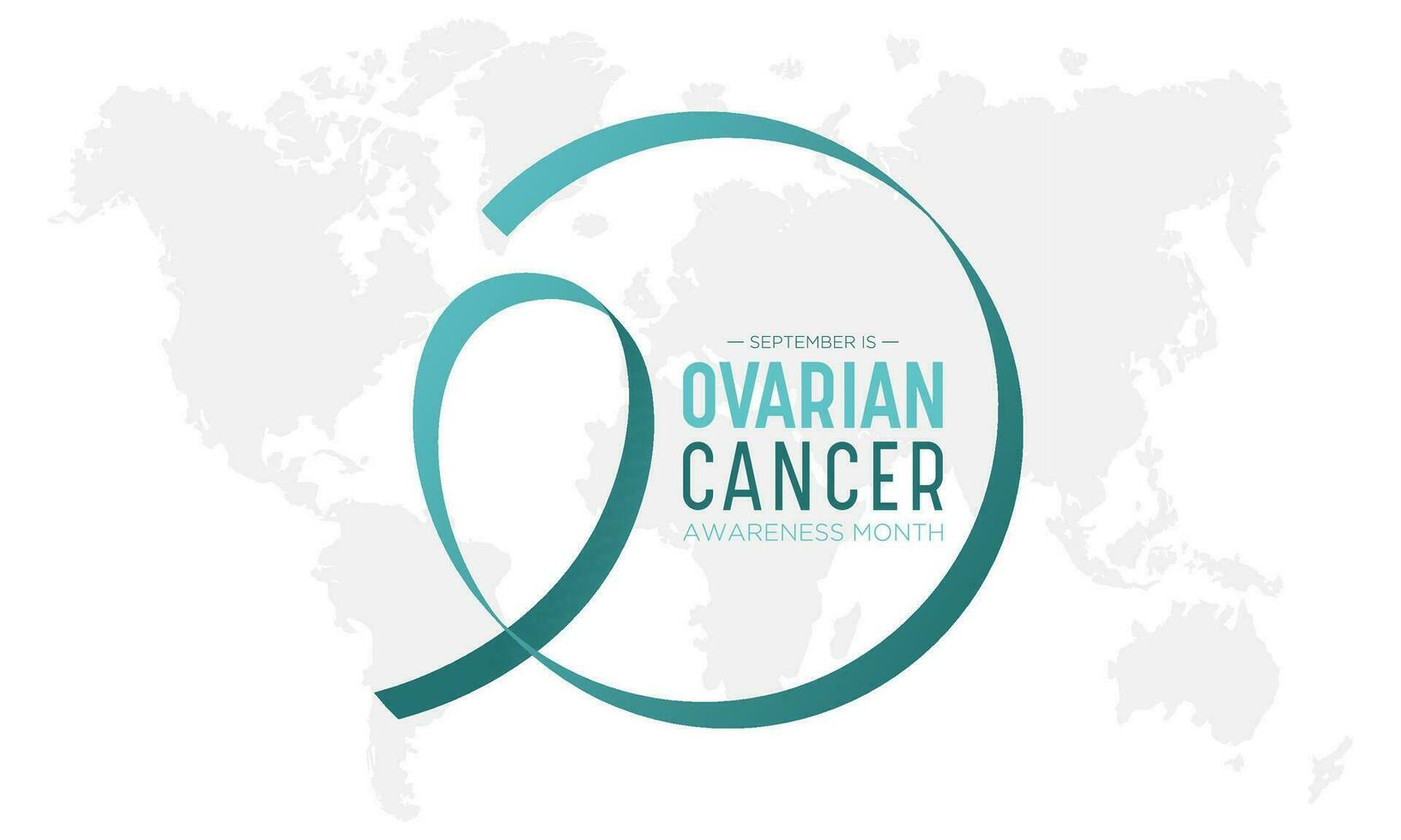 Ovarian cancer awareness month is observed every year in september. September is ovarian cancer awareness month. Vector template for banner, greeting card, poster with background. Vector illustration.