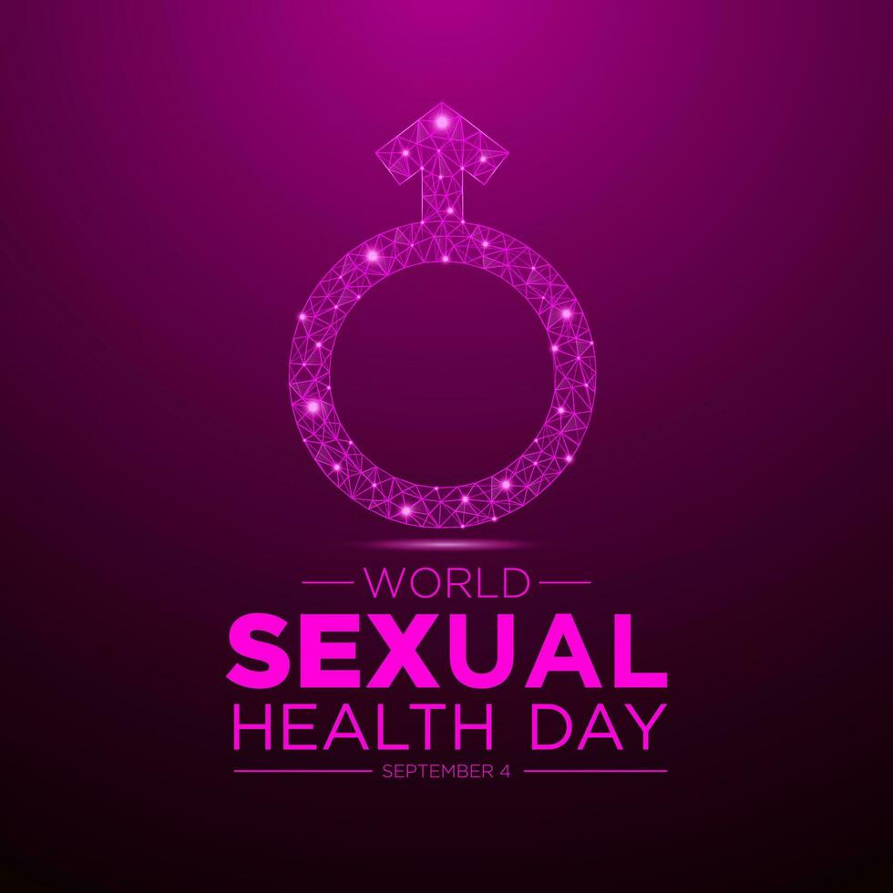 World sexual health day is observed every year in september 4. Low poly style design. Vector template for banner, greeting card, poster with geometric background. Isolated vector illustration.