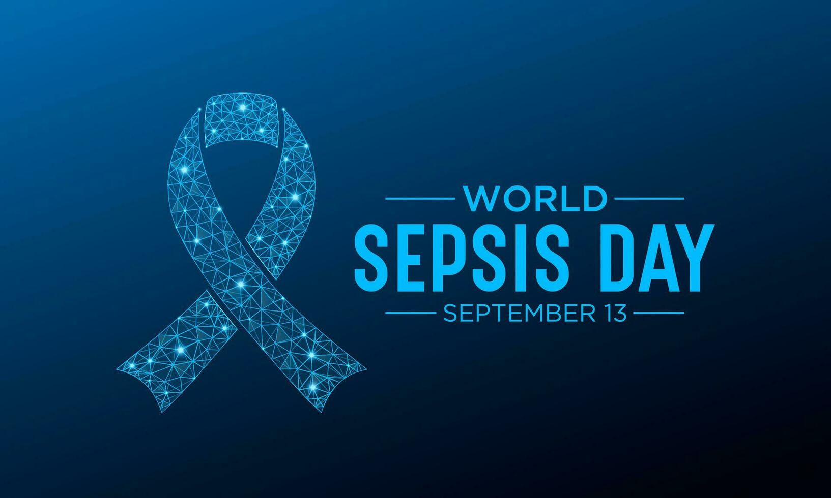 World Sepsis day is observed every year on September 13. Low poly style design. Vector template for banner, greeting card, poster with geometric background. Isolated vector illustration.