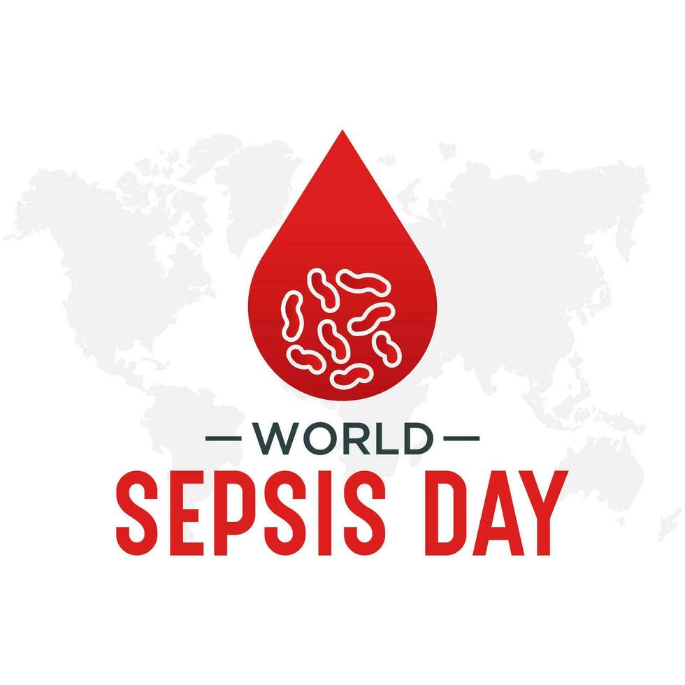 World Sepsis day is observed every year on September 13. Vector template for banner, greeting card, poster with background. Vector illustration.