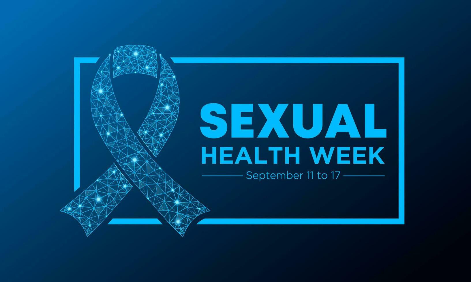 Sexual health week. September is sexual health awareness week. Low poly style design. Vector template for banner, greeting card, poster Low poly style design.