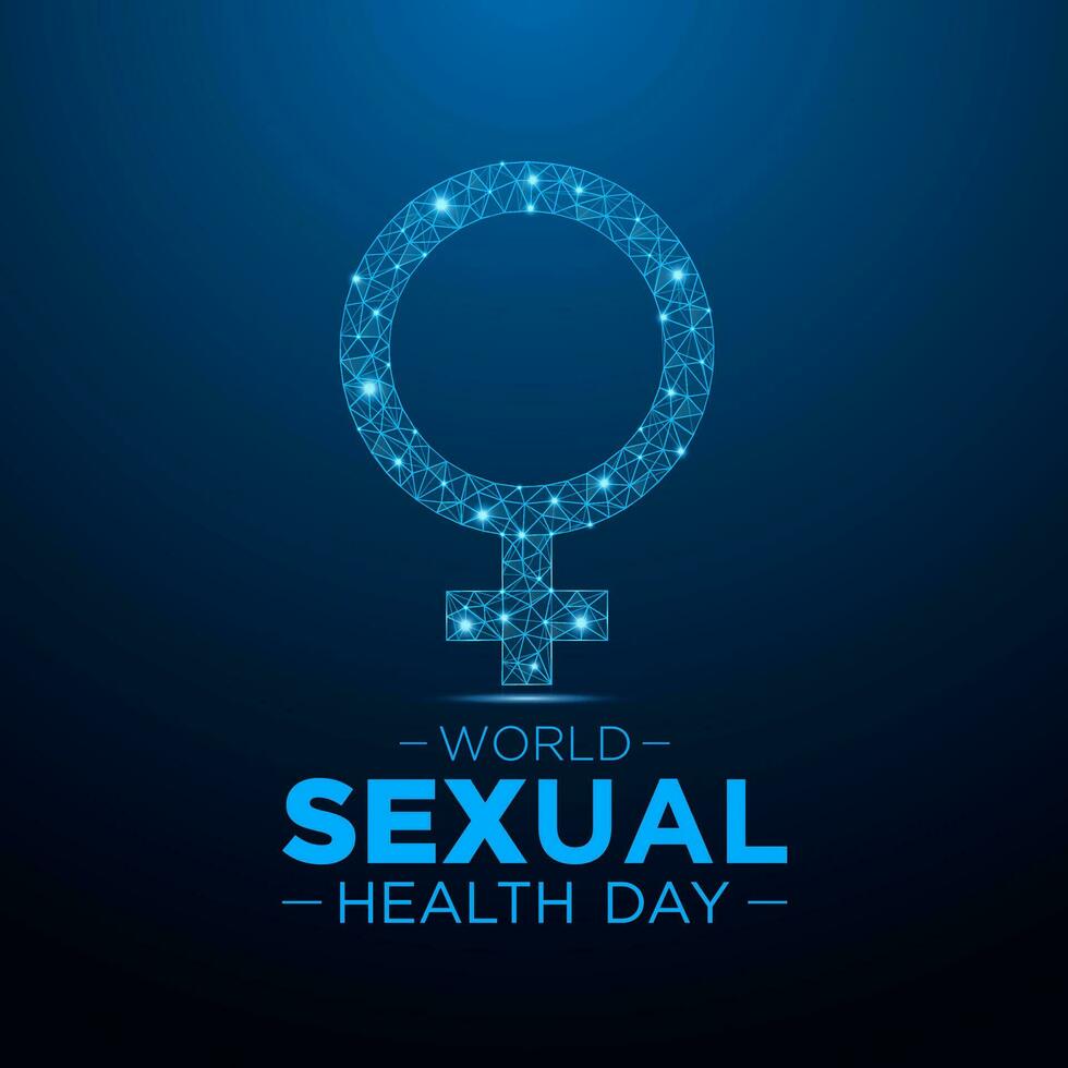 World sexual health day is observed every year in september 4. Low poly style design. Vector template for banner, greeting card, poster with geometric background. Isolated vector illustration.