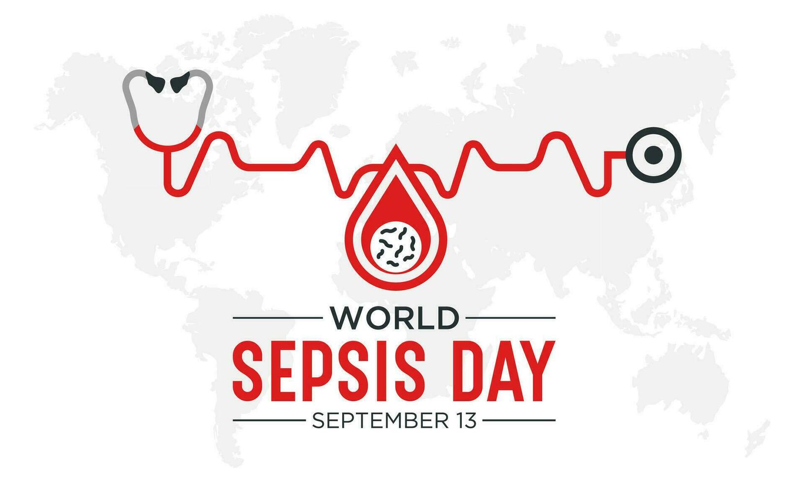 World Sepsis day is observed every year on September 13. Vector