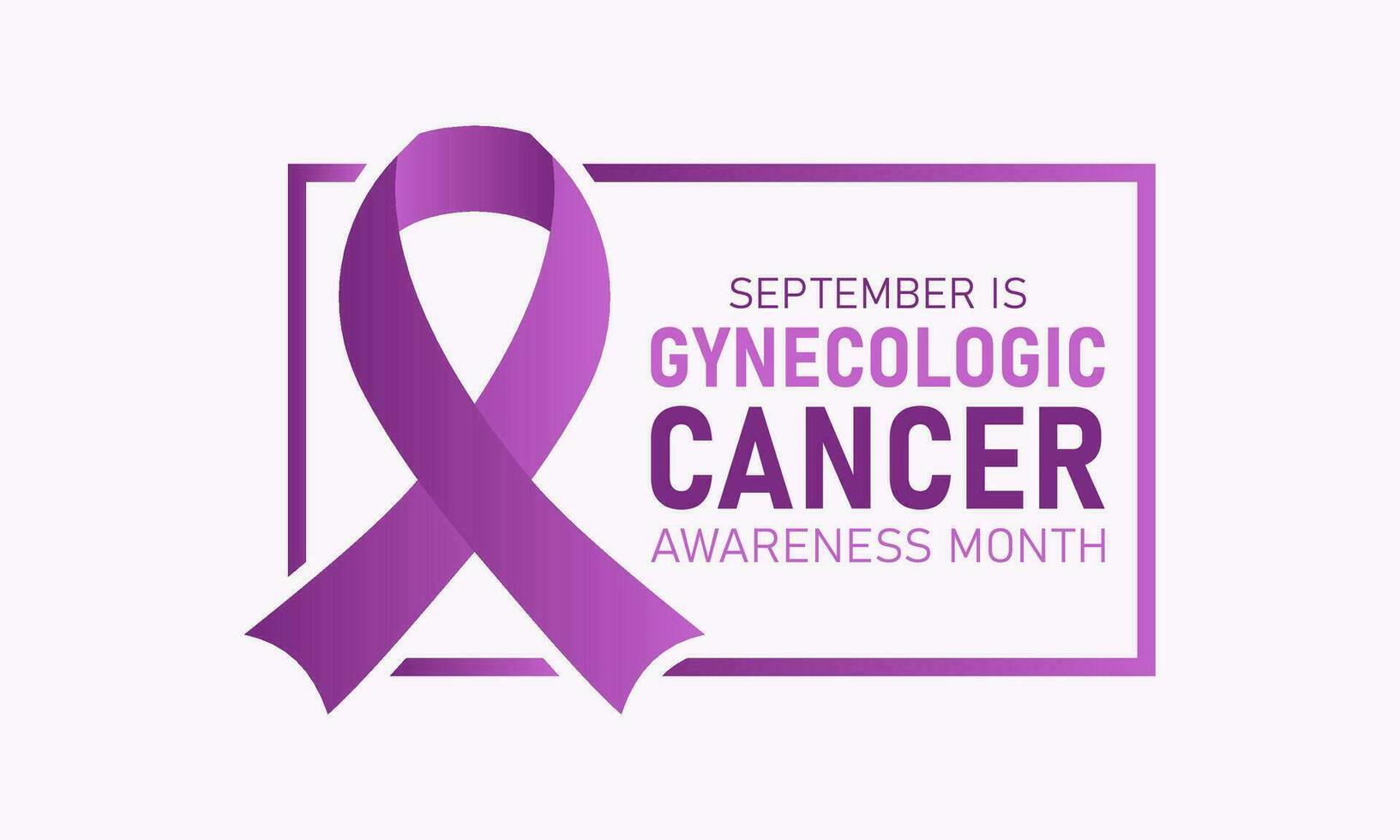 Gynecologic cancer awareness month is observed every year in september. Female reproductive system symbol. Template for banner, card, background. Vector illustration.