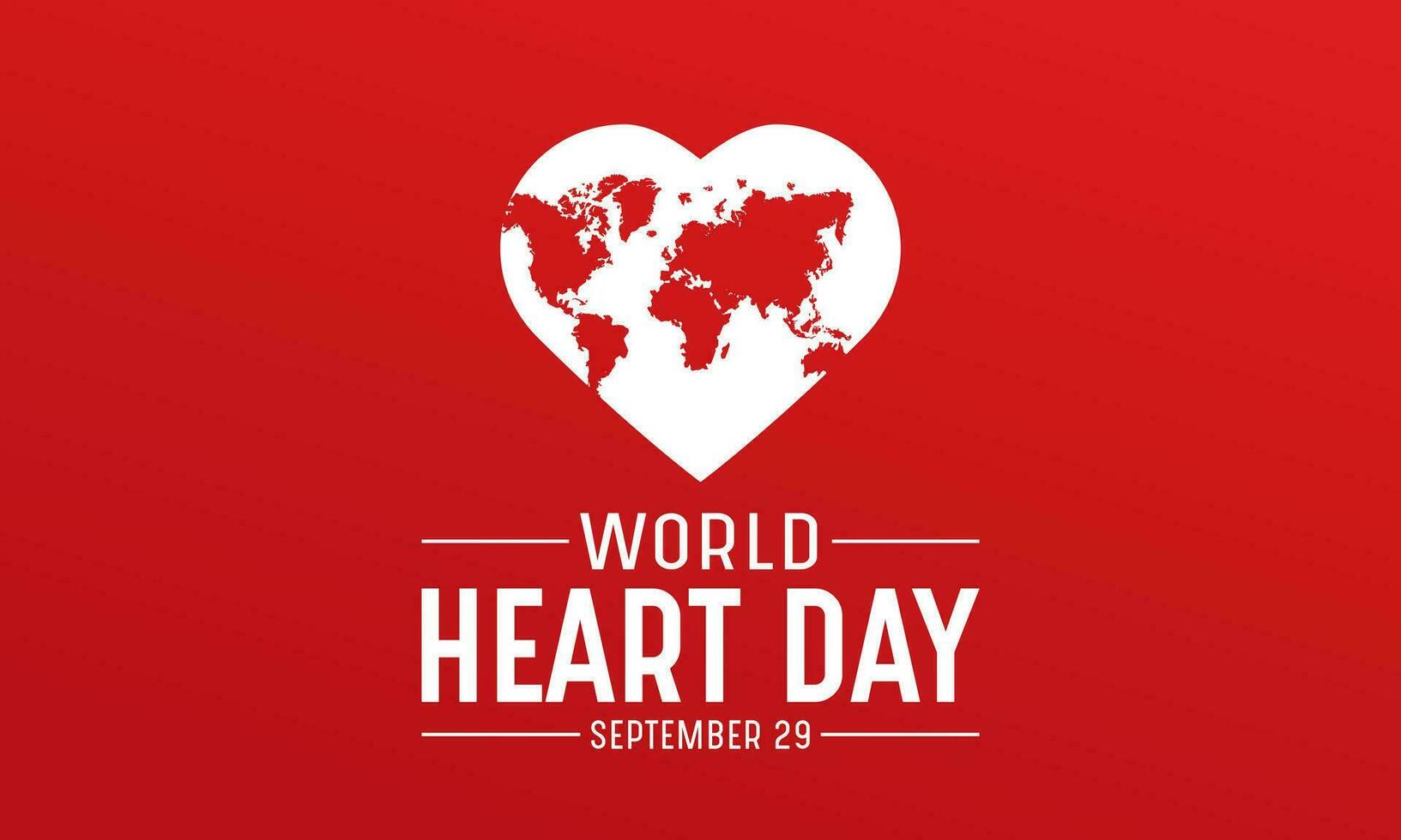 Vector illustration on the theme of World heart day observed on september 29. Vector template for banner, greeting card, poster with background. Vector illustration.