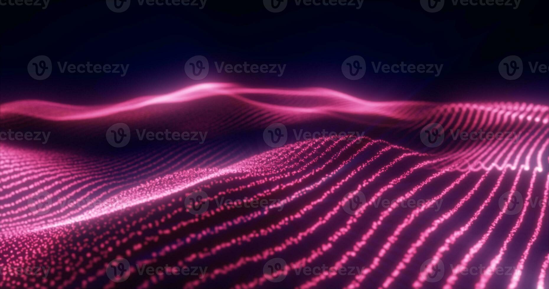 Abstract pink energy magic waves from glowing particles and lines futuristic hi-tech background photo