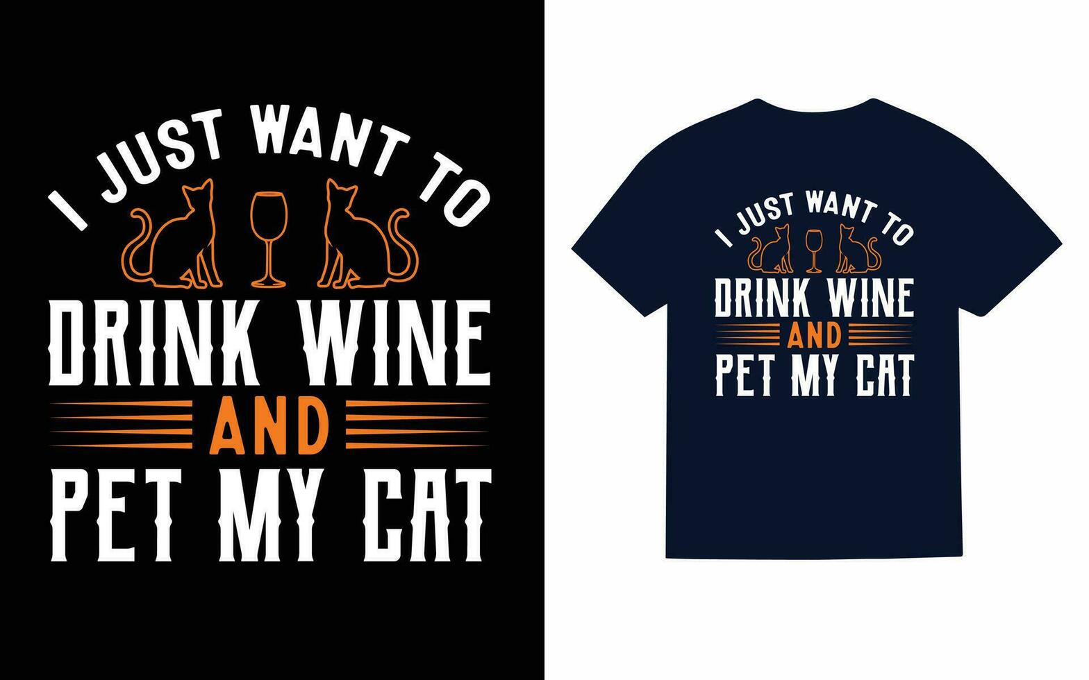 Cat T-Shirt Design vector