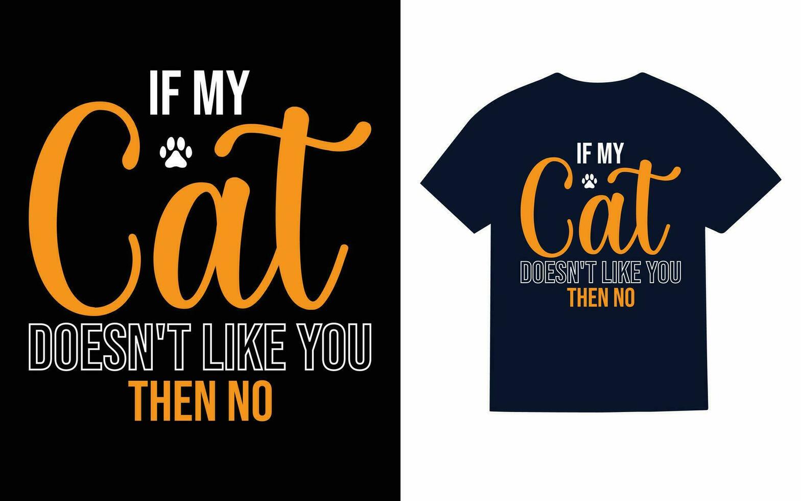 Cat T-Shirt Design vector