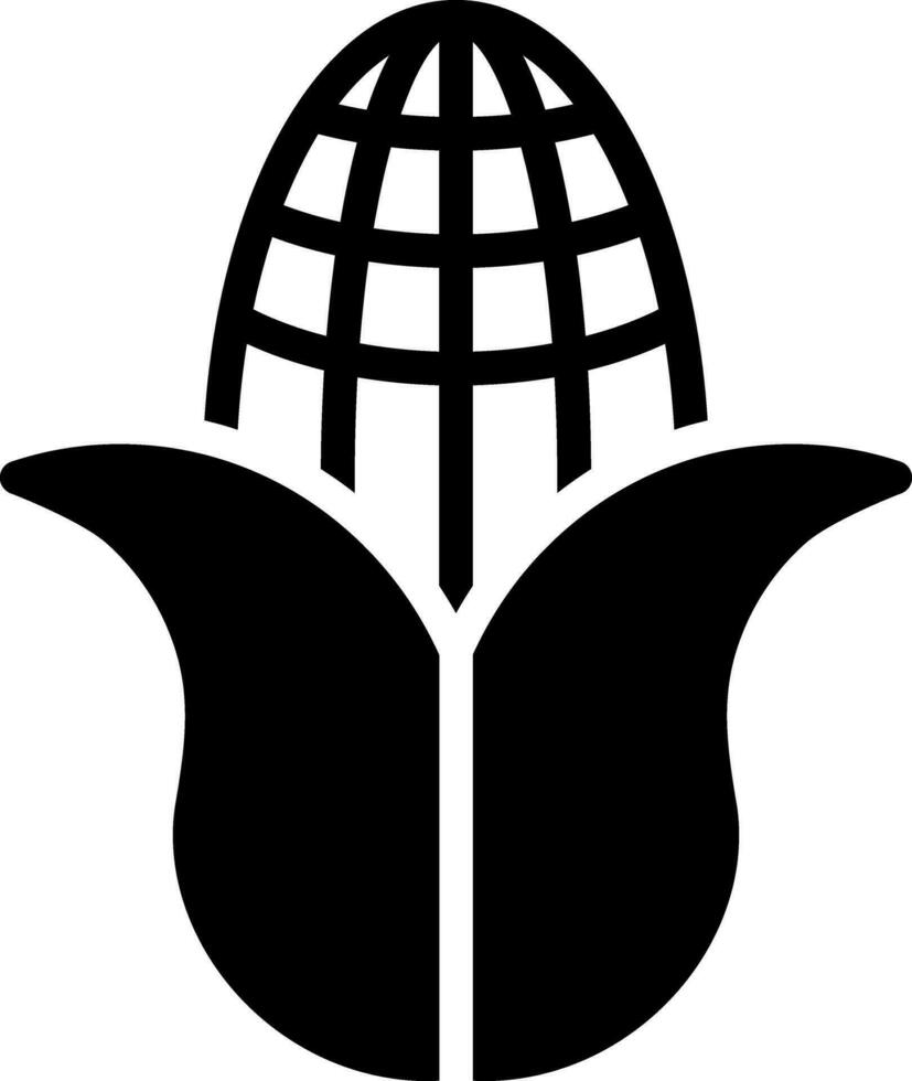 solid icon for corn vector