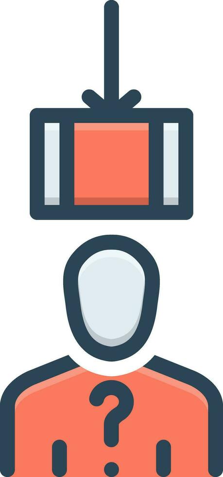 color icon for suspect vector