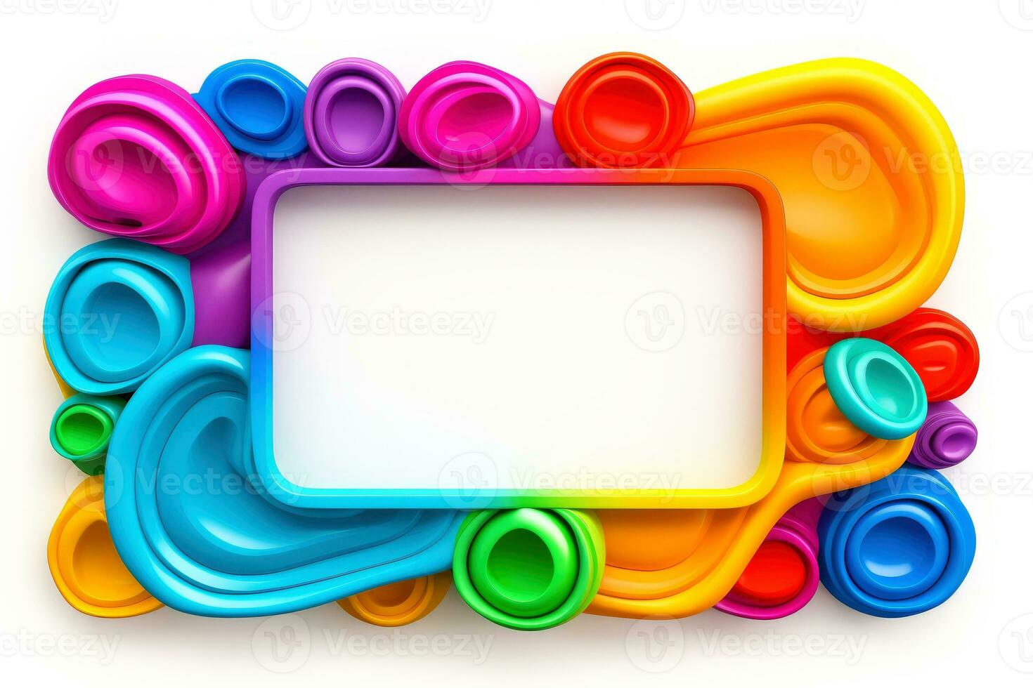 Mockup photo frames, Empty abstract shape framing for your design. template for picture, painting, poster, lettering or photo gallery, Generative AI illustration