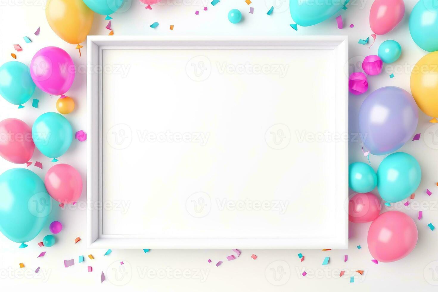 Mockup photo frames, Empty abstract shape framing for your design. template for picture, painting, poster, lettering or photo gallery, Generative AI illustration