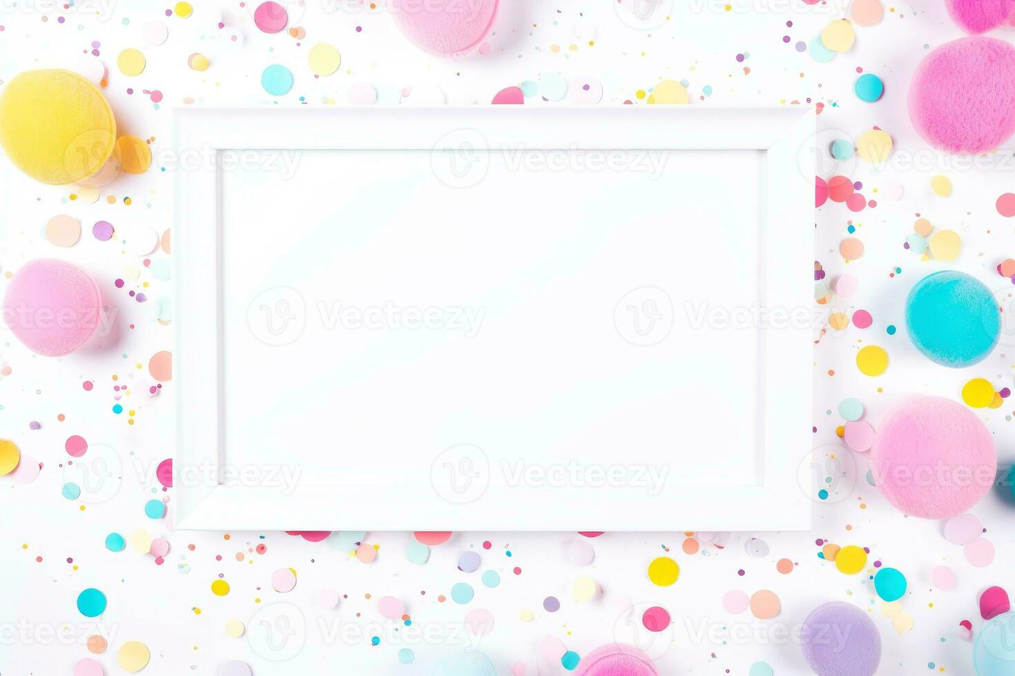 Mockup photo frames, Empty abstract shape framing for your design. template for picture, painting, poster, lettering or photo gallery, Generative AI illustration