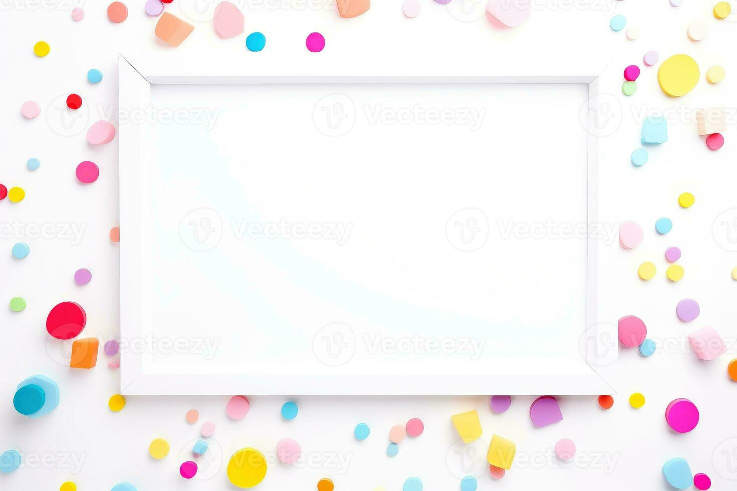 Mockup photo frames, Empty abstract shape framing for your design. template for picture, painting, poster, lettering or photo gallery, Generative AI illustration