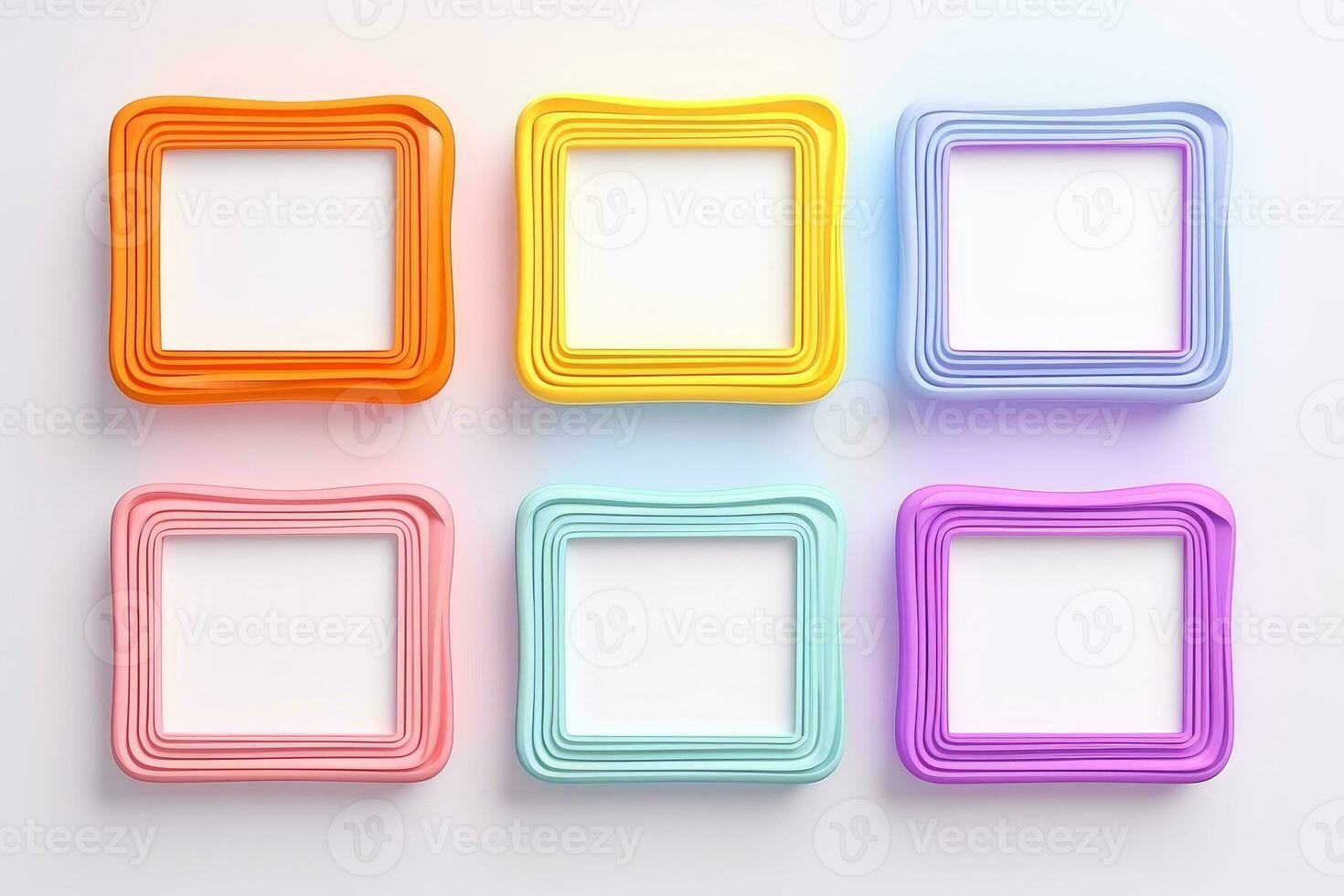 Mockup photo frames, Empty abstract shape framing for your design. template for picture, painting, poster, lettering or photo gallery, Generative AI illustration