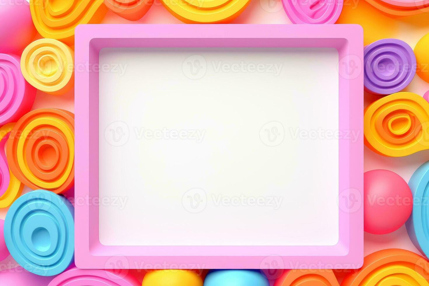 Mockup photo frames, Empty abstract shape framing for your design. template for picture, painting, poster, lettering or photo gallery, Generative AI illustration