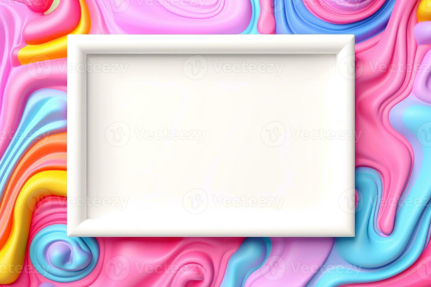 Mockup photo frames, Empty abstract shape framing for your design. template for picture, painting, poster, lettering or photo gallery, Generative AI illustration