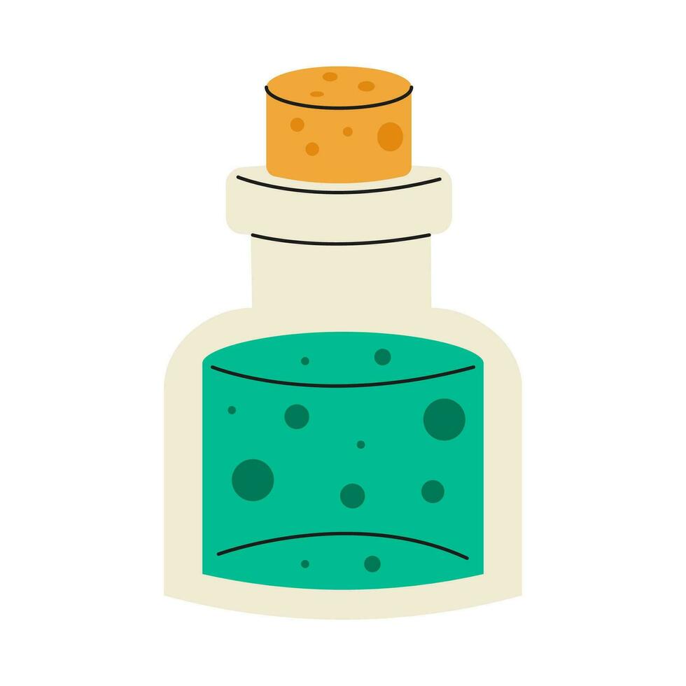 Halloween poison bottle vector