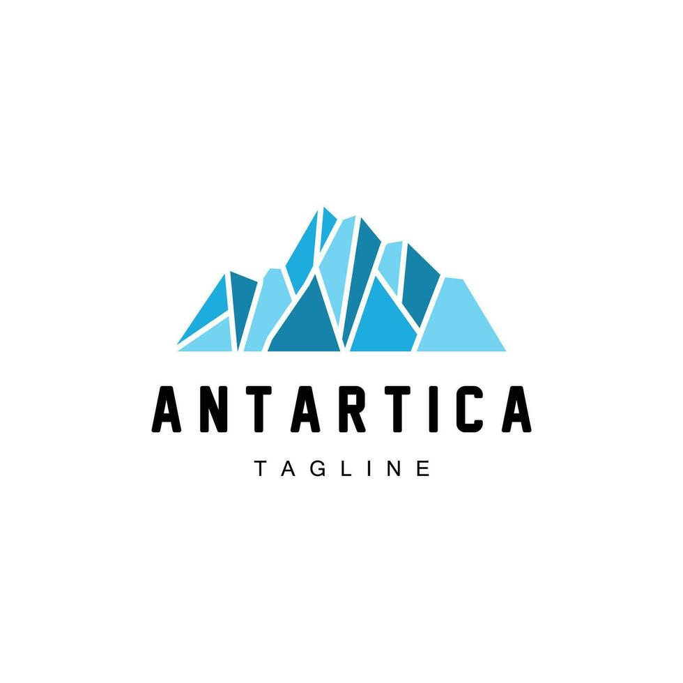 iceberg logo, Antártida logo diseño, sencillo naturaleza paisaje vector ilustración modelo