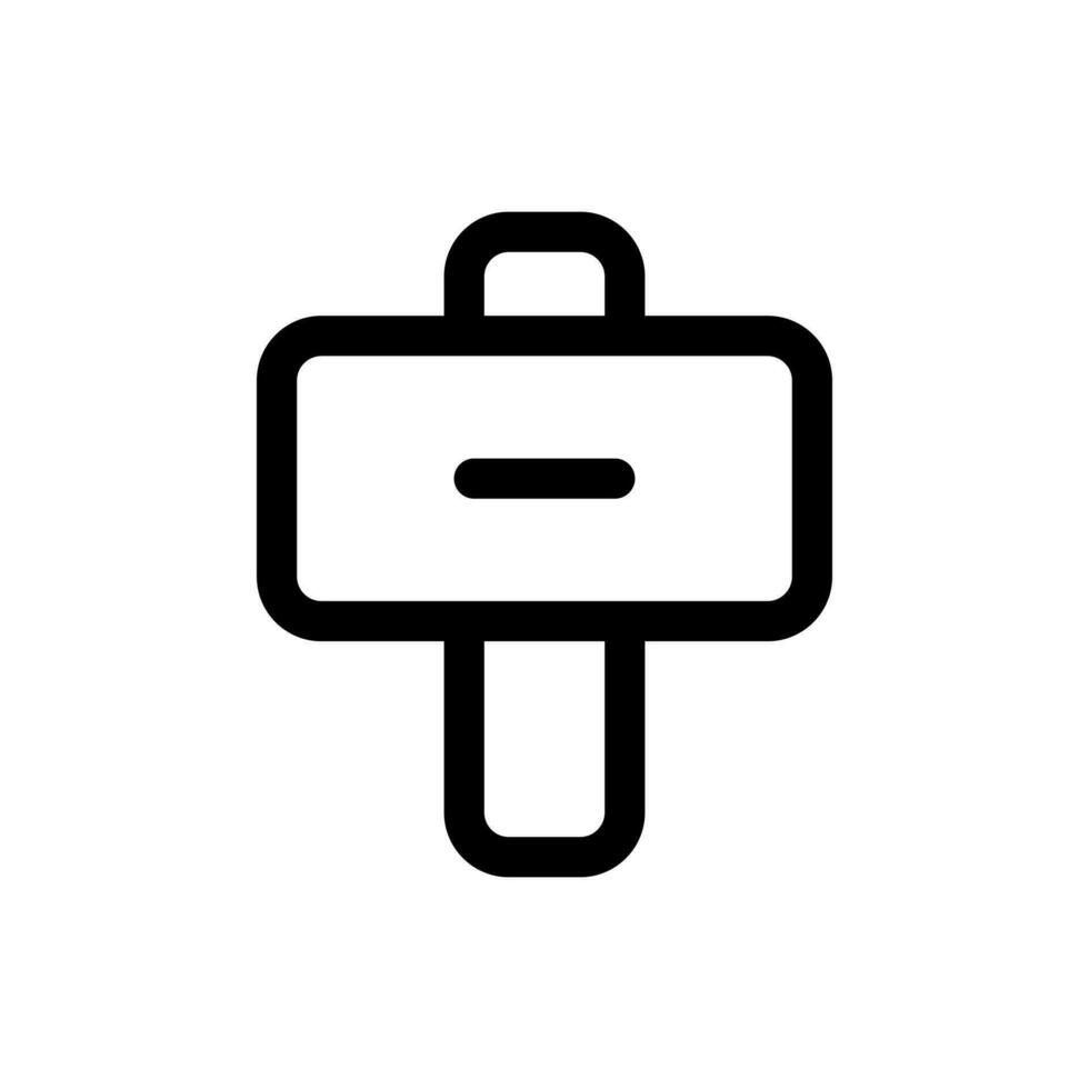 Simple Sign icon. The icon can be used for websites, print templates, presentation templates, illustrations, etc vector