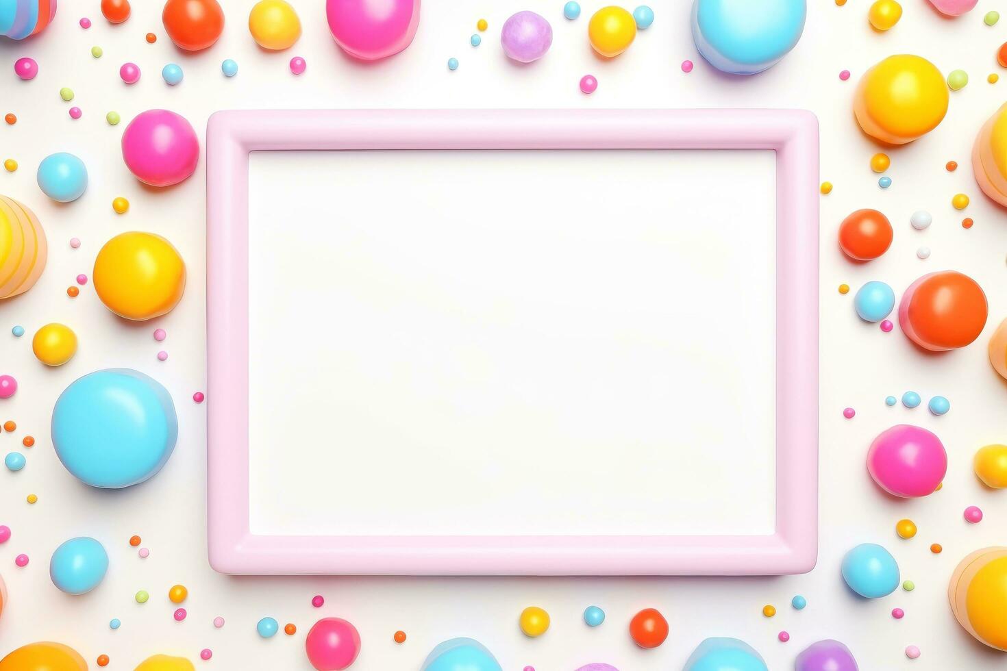 Mockup photo frames, Empty abstract shape framing for your design. template for picture, painting, poster, lettering or photo gallery, Generative AI illustration