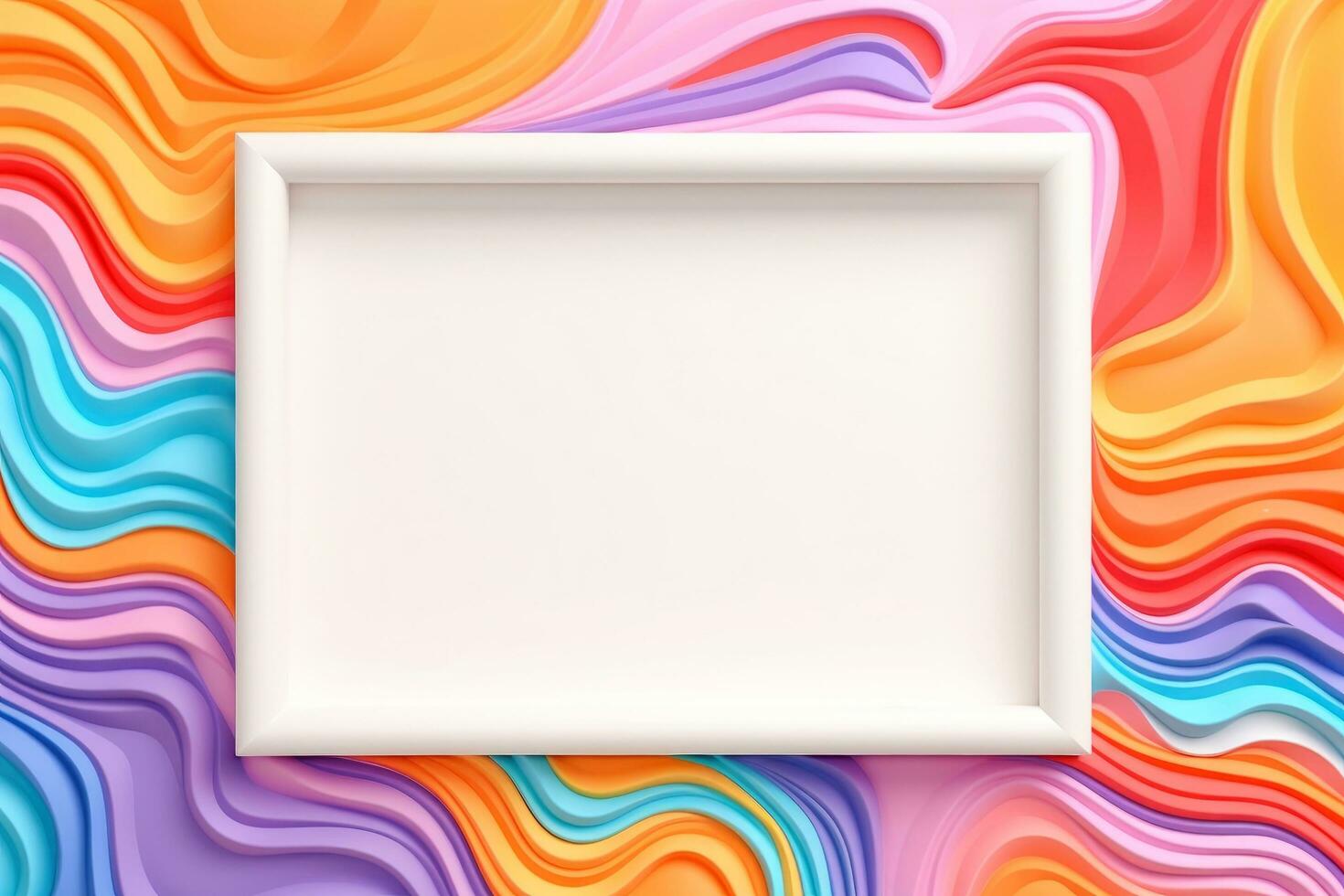 Mockup photo frames, Empty abstract shape framing for your design. template for picture, painting, poster, lettering or photo gallery, Generative AI illustration