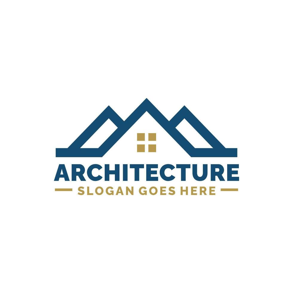 Real estate, architecture, construction logo design vector illustration