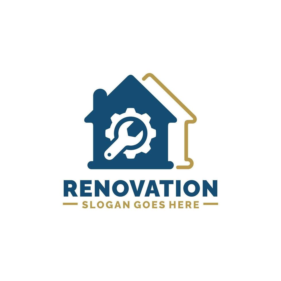 Home renovation logo design vector illustration