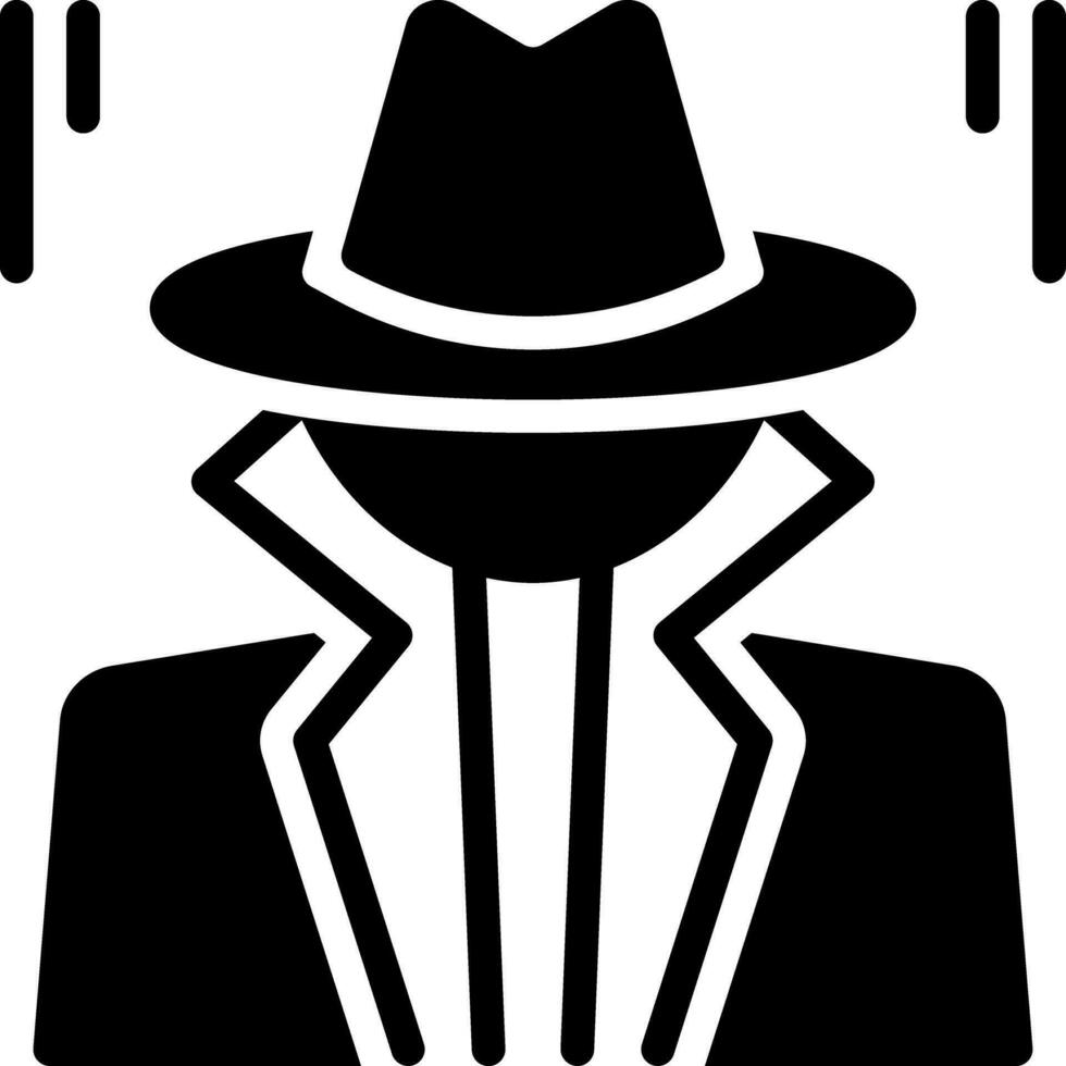 solid icon for investigator vector