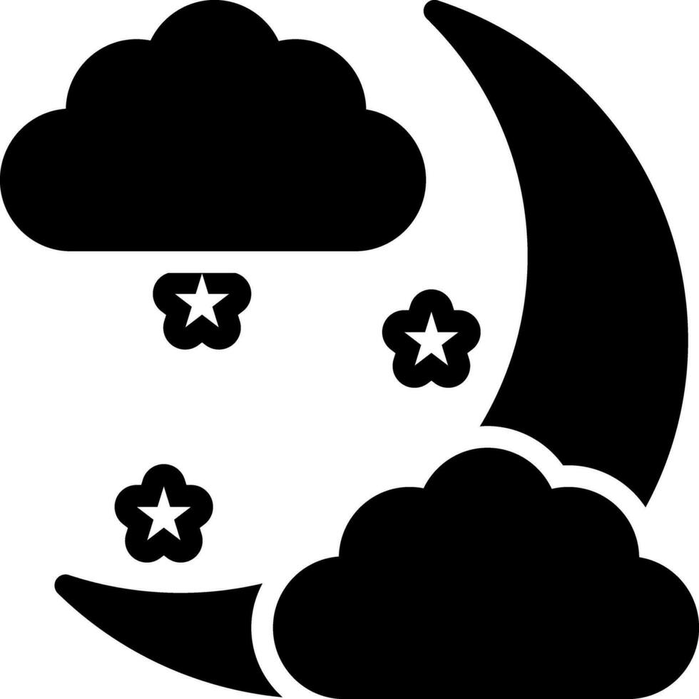 solid icon for evening vector